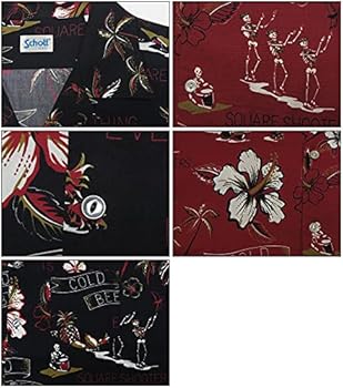 Amazon.co.jp: [ショット] ハワイアンシャツ RANDOM SKULL